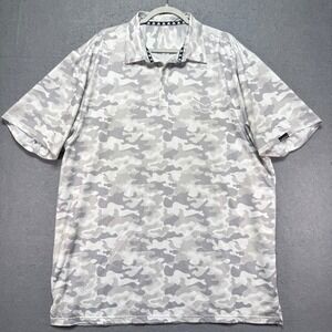 Tattoo Golf Polo Shirt Mens XL Camouflage Skull Golf Shirt Short Sleeve
